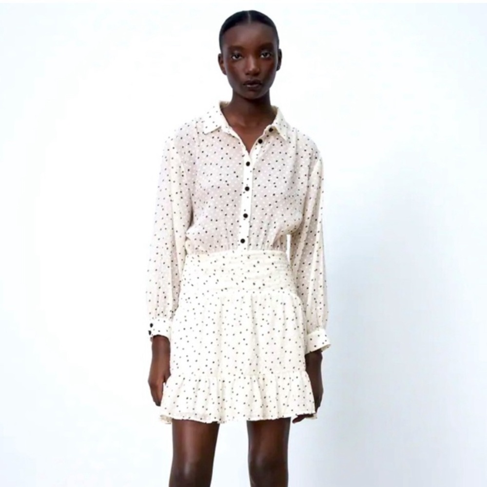 Zara Polka Dot Flutter Dress